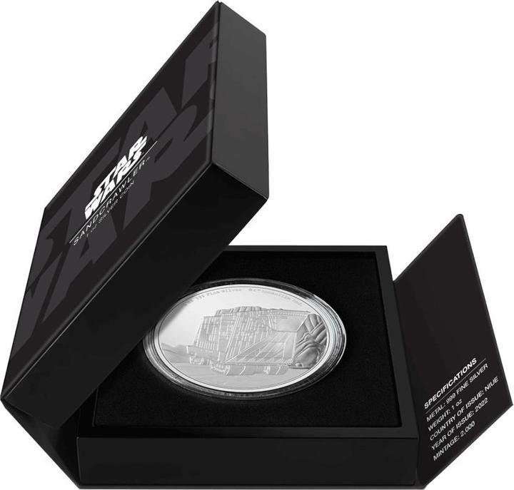 Actual product image New Zealand Mint Silver STAR WARS Sandcrawler 1 oz PP (2022)