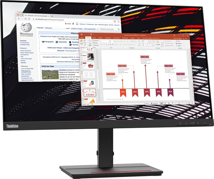 Actual product image Lenovo ThinkVision S24e-20 (1920 x 1080 pixels, 24")