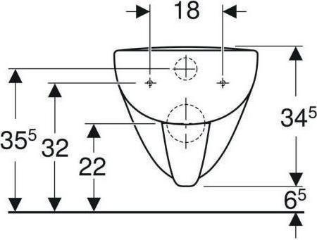 Actual product image Geberit Keramag / rimless WC Renova Plan Rimfree white wall-hung Keratec 202170600