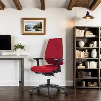 Produktbild Powerton ERGO SIMA Ergonomischer Bürostuhl, Rot (43 - 51 cm)