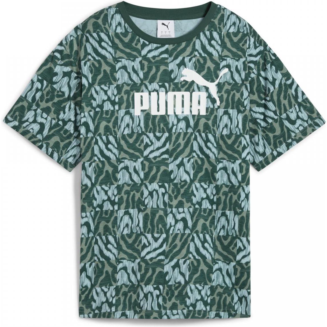 Puma, Damen, Sportshirt, ESS GRAPHIC Relaxed AOP Tee (XS), Weiss, XS