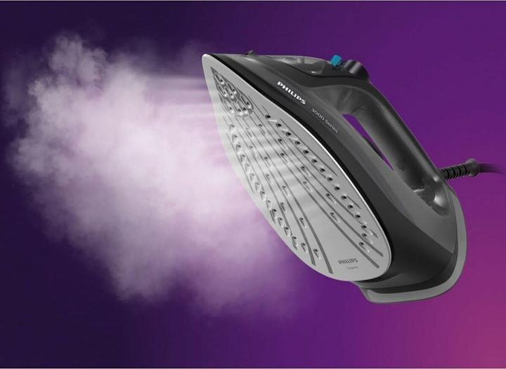 Produktbild Philips 3000 Series DST3041 / 80 Steam Iron Ceramic Plate 2600 W Black (2600 W, 200 g/min)