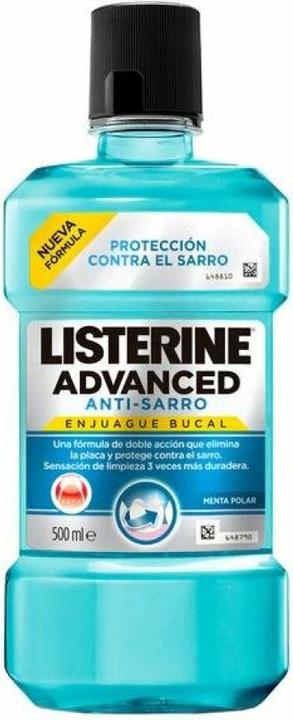 Actual product image Listerine ADVANCED enjuague bucal antisarro 500 ml (500 ml, Mouthwash)