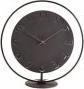 Immagine prodotto Nextime 5188ZW - Orologio da tavolo "Ting", luce integrata, metallo, nero, 40 x 40,5 cm
