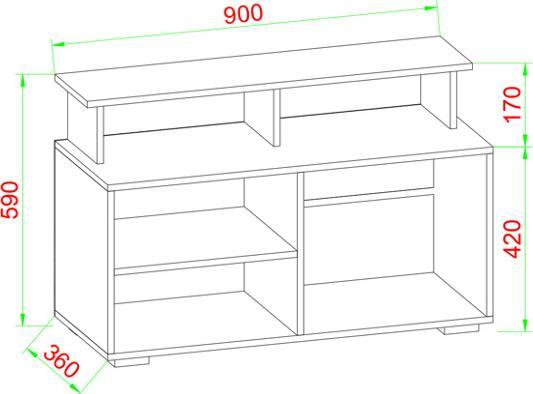 Actual product image VCM Wood TV Lowboard TV Cabinet Console TV Table TV Glass Balansia (90 x 36 cm)
