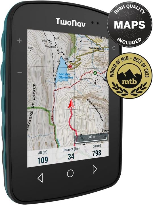 Image du produit TwoNav GPS Terra avec cartes France IGN pour randonnée, VTT et cyclisme (3.70")