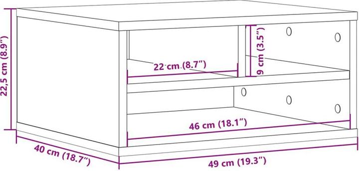 Produktbild vidaXL Druckerständer