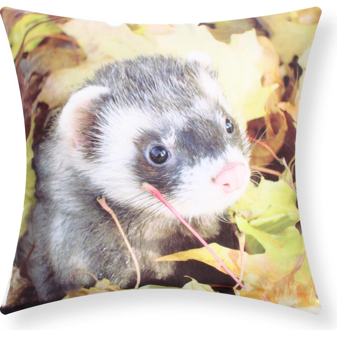 Avizar, Dekokissen, 2 Stk. Kissenbezüge Frettchen (40 x 40 cm)