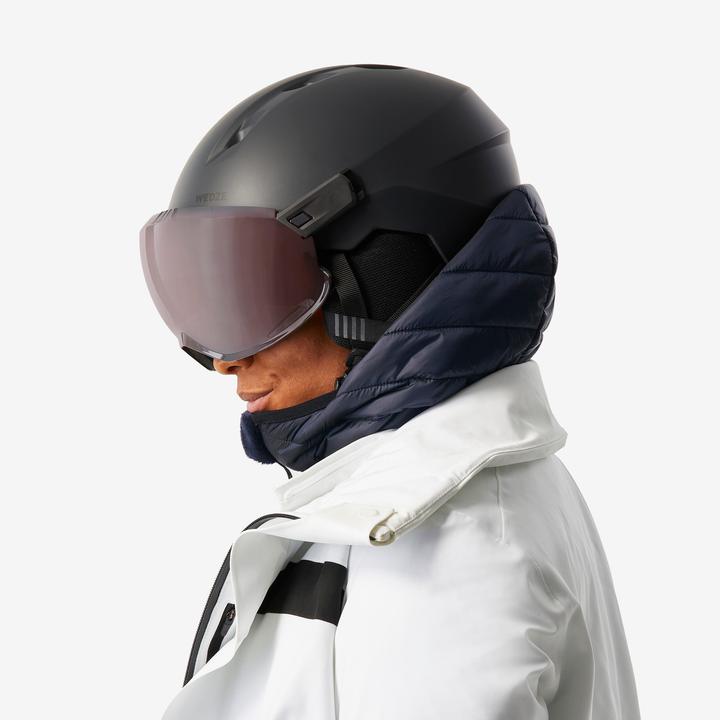 Actual product image Wedze Women's ski jacket down jacket light and warm - 500 blue/black (L)