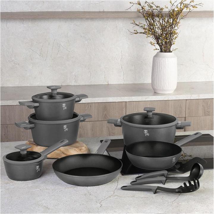 Image du produit BerlingerHaus 15-teiliges Kochgeschirr-Set (28 cm, Ensemble de casseroles et de poêles de cuisson, Aluminium)