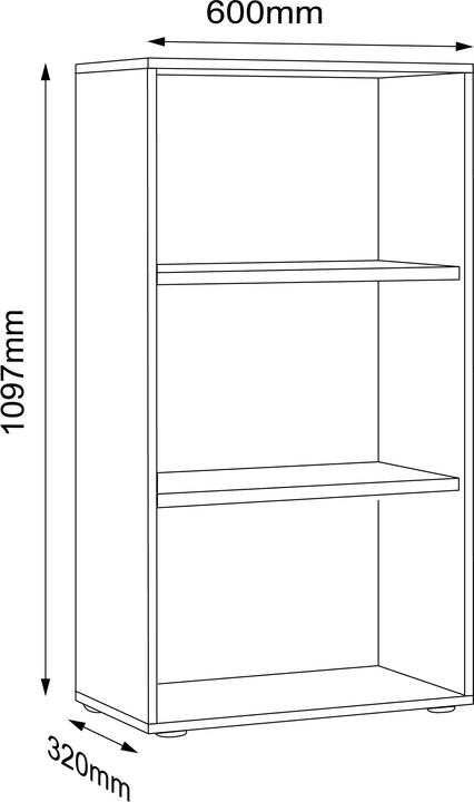 Image du produit VCM Regal Bücher Ordner Aktenregal Salia 3f (60 x 33 x 110 cm)