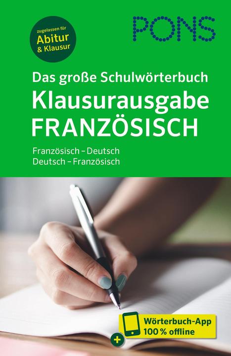 Produktbild Das grosse Schulwörterbuch Klausurausgabe Französisch (Französisch, Deutsch, PONS, 2023)
