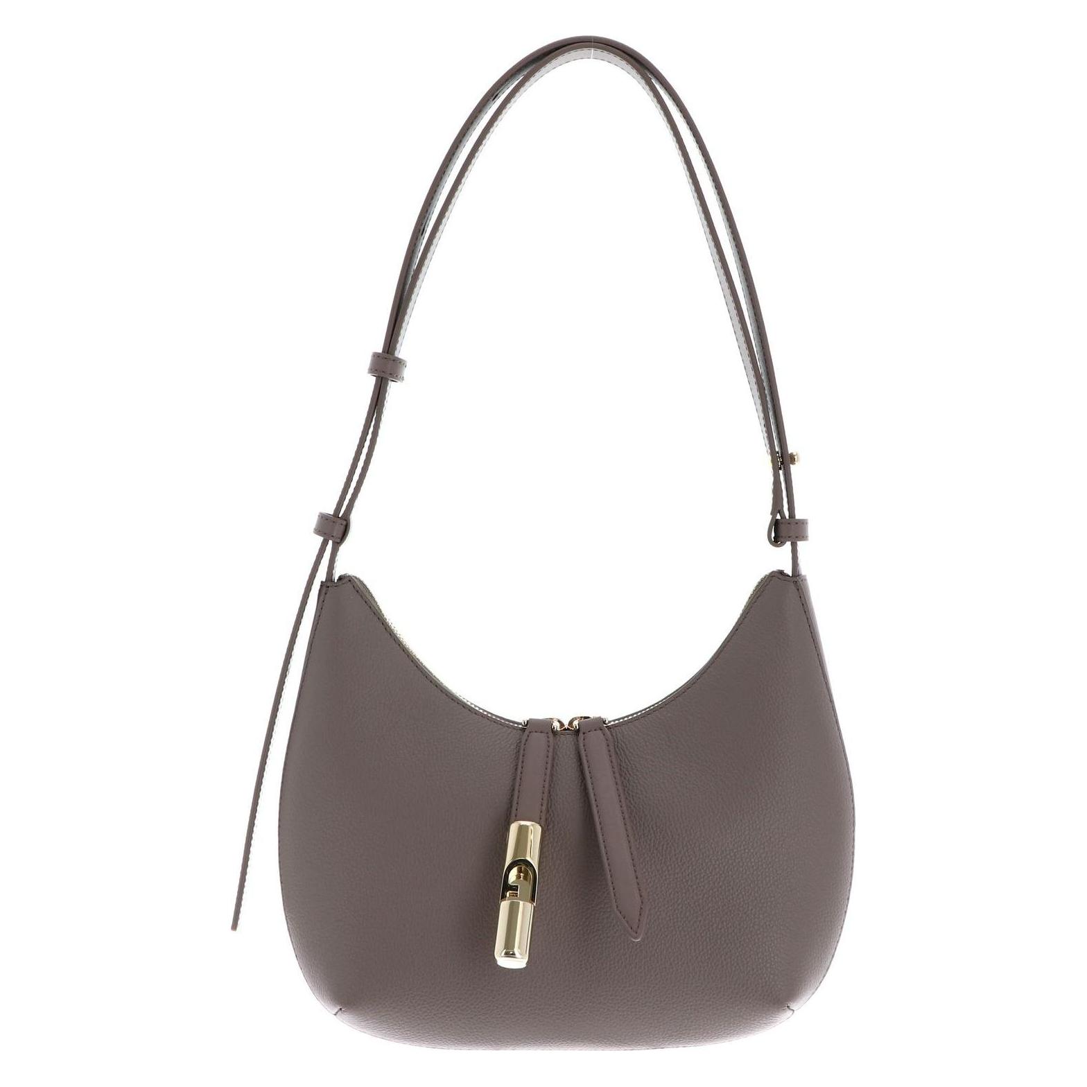 Furla, Damen, Handtasche, Goccia Shoulder Bag, Grau