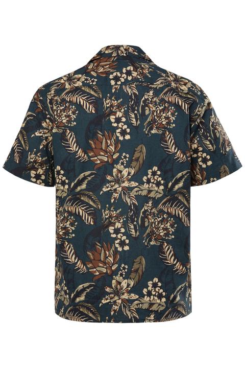 Immagine prodotto JP1880 Leinenmix-Hemd, Halbarm, Cuba-Kragen, Alloverprint, Cuba-Fit (L)
