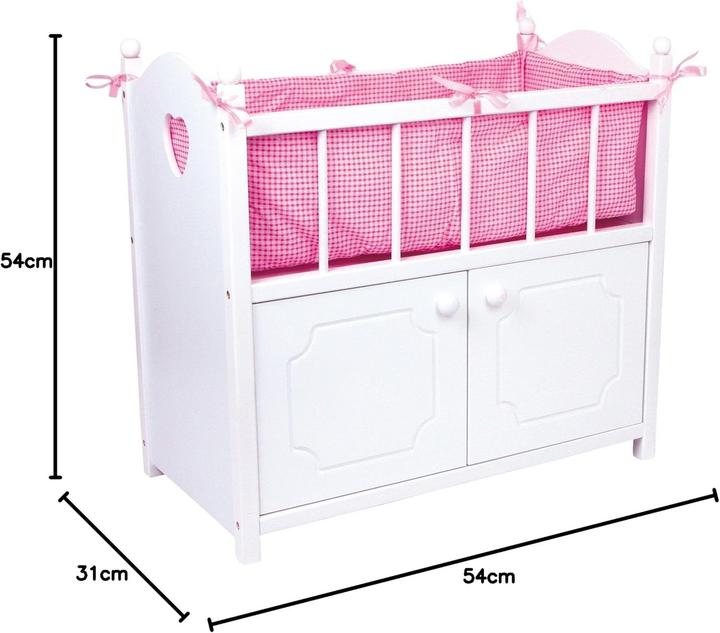 Actual product image small foot Doll bed with wardrobe