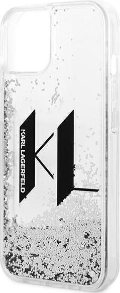 Actual product image Karl Lagerfeld KLHCP14SLBKLCS iPhone 14 6.1" srebrny/silver hardcase Liquid Glitter Big KL (Apple iPhone 14)