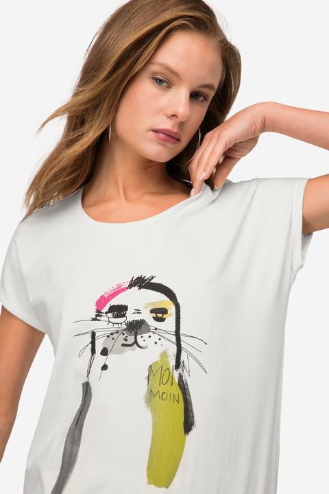 Immagine prodotto Laurasøn T-Shirt, oversized, Robben Motiv, Rundhals, Halbarm (M)