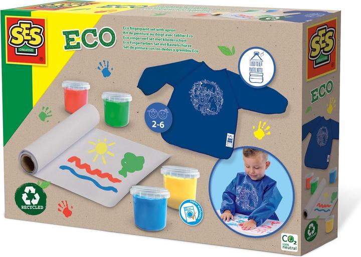 Ses ECO finger painting set with painting apron