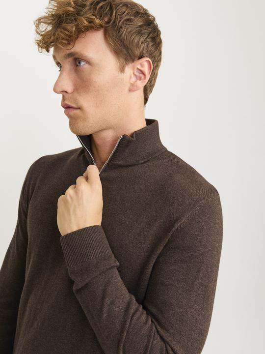 Produktbild Jack & Jones Einfarbig Strickpullover mit Halber Reissverschluss Strickpullover mit Halber Reissverschluss (XXL)