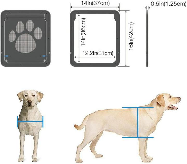 Image du produit Petcute Trappe pour chat pour porte moustiquaire (Chatière magnétique)