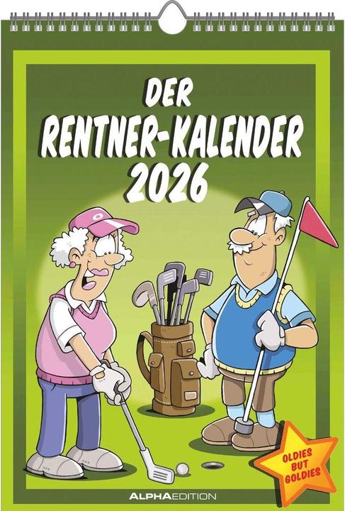 Image du produit Alpha Edition Der Rentner-Kalender 2026 - Bild-Kalender 23,7x34 cm - mit lustigen Cartoons - Humor-Kalender - (23.7 x 34 cm, Couverture rigide, Allemand)