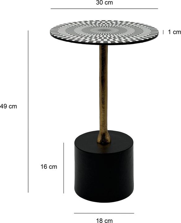 Produktbild FineBuy Beistelltisch Aluminium Anstelltisch Metall Wohnzimmertisch Dekotisch Couchtisch