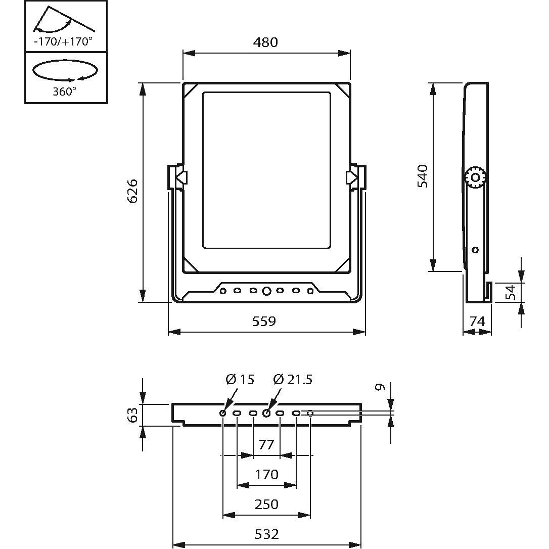 Thumbnail - Philips, Fassadenbeleuchtung, CoreLine tempo X-Large (40320 lm, IP66)