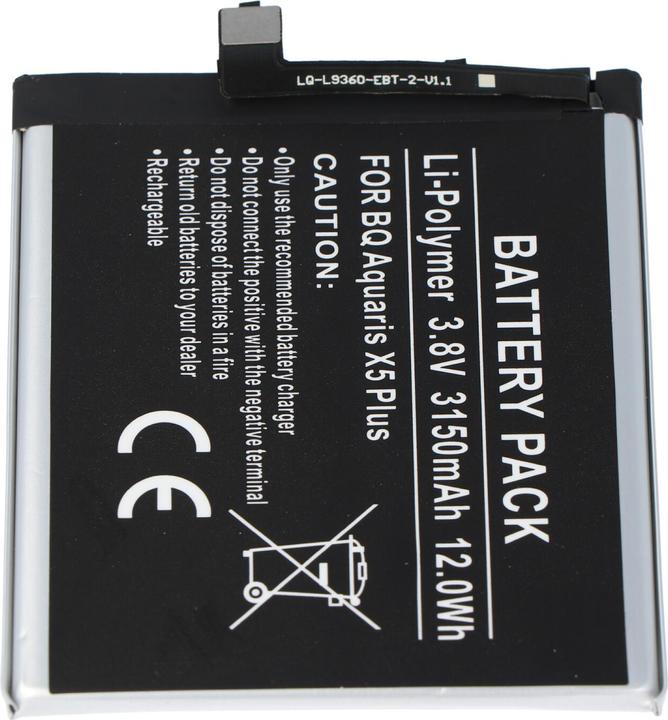 Actual product image AccuCell Battery BQ Aquaris X5 Plus, 3200