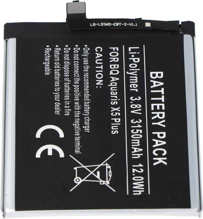 Produktbild AccuCell Akku BQ Aquaris X5 Plus, 3200