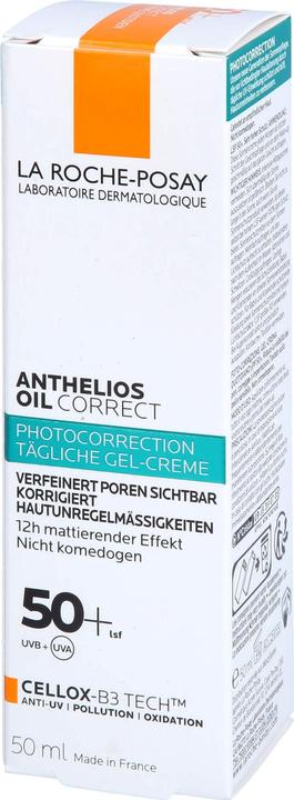 Produktbild La Roche Posay Anthelios Oil Correct Gel-Creme 50+ (Sonnencreme Gesicht, SPF 50+, 50 ml, 94 g)