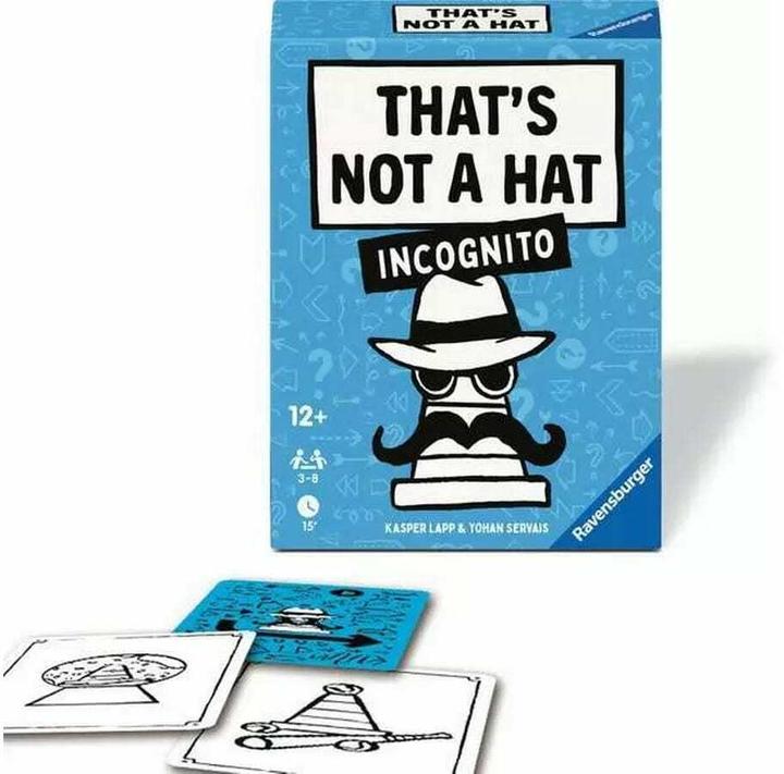 Actual product image Ravensburger 24685 That's not a hat - Incognito - Party game, card game for 3-8 people (Dutch, English, French, German, Italian, Multilingual, Portuguese, Spanish, 3 - 8 Players)