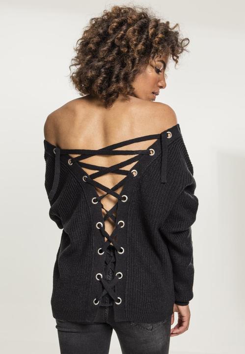 Produktbild Urban Classics Ladies Back Lace Up Sweater (L)