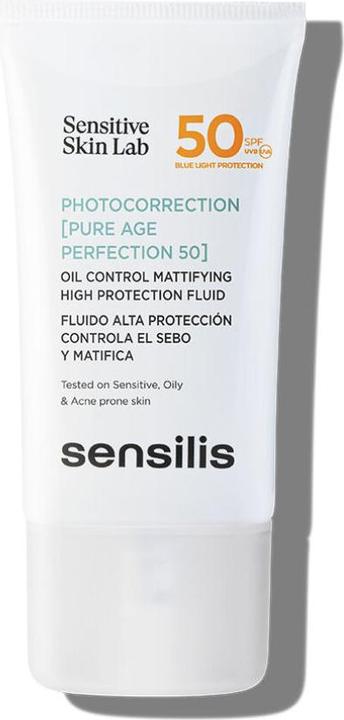 Actual product image Sensilis Photocorrection Pure Age Perfection 50 Fluid SPF 50 Mattifying and Protecting with Azelogly (Sun cream face, SPF 50, 40 ml, 70 g)
