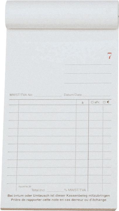 Produktbild Favorit Durchschreibeblock Kassa mit Fussnotiz (100x)