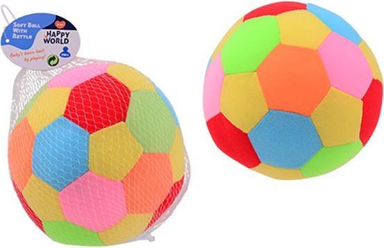 Actual product image Johntoy Happy World fabrics rattle ball