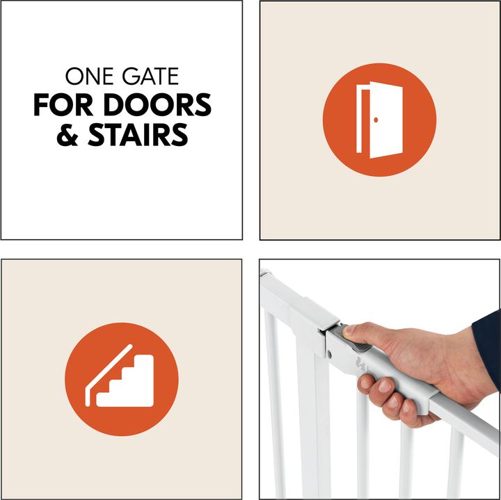 Actual product image Hauck Clear Step Autoclose 2 Set +9 cm (75 - 89 cm)