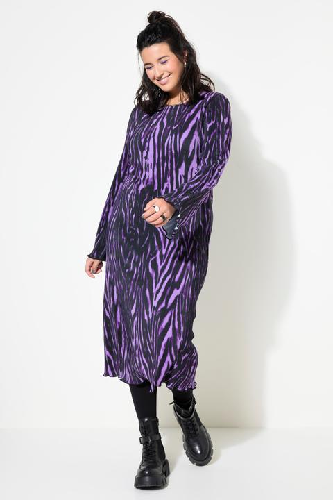 Produktbild Studio Untold Plissee-Midikleid, Slim Shape, Alloverprint, Langarm (46, 48)