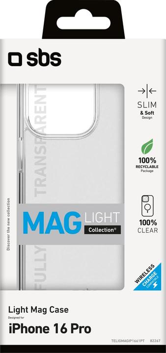 Actual product image SBS Light Mag Cover compatible for iPhone 16 Pro transparent (Apple iPhone 16 Pro)