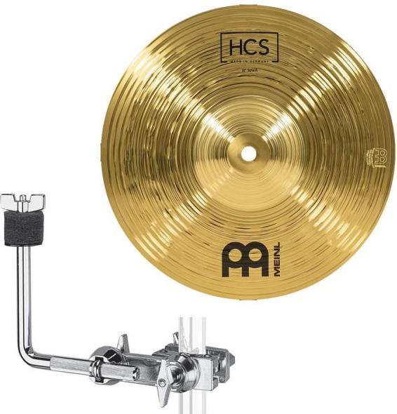 Meinl HCS 10 splash cymbal with Dixon PA-ACM-SP cymbal holder (10", Cymbal)