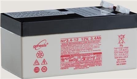 WindowMaster Batterij voor WSC 204 12V 3.4Ah WSA 003 0101 - Batterij - 3.400 mAh (12 V, 3.40 Ah)