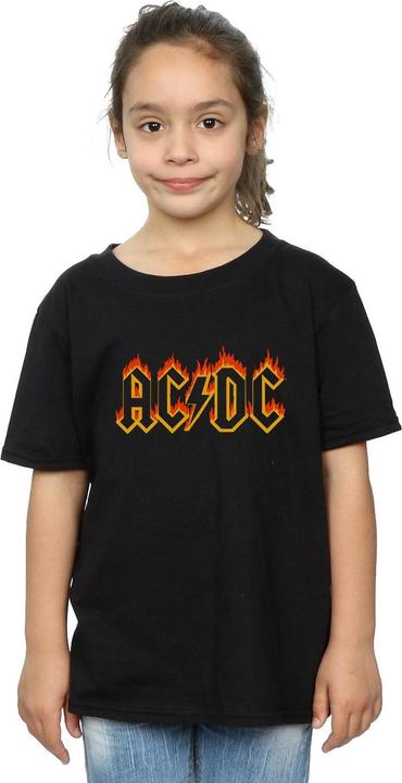 Produktbild AC/DC Mädchen Flames Logo TShirt aus Baumwolle (152, 158)