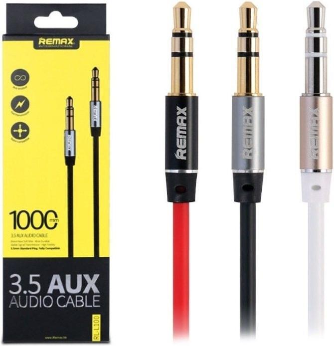 Produktbild Remax JACK-JACK-KABEL 3,5 mm 1 m weiss (1 m, AUX Kabel)