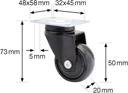 Image du produit Wagner System Kit de roulettes pivotantes pour appareils 3C