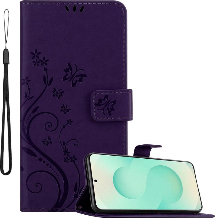 Actual product image Cadorabo Case for Samsung Galaxy S25 Plus Flower Book (Samsung Galaxy S25)