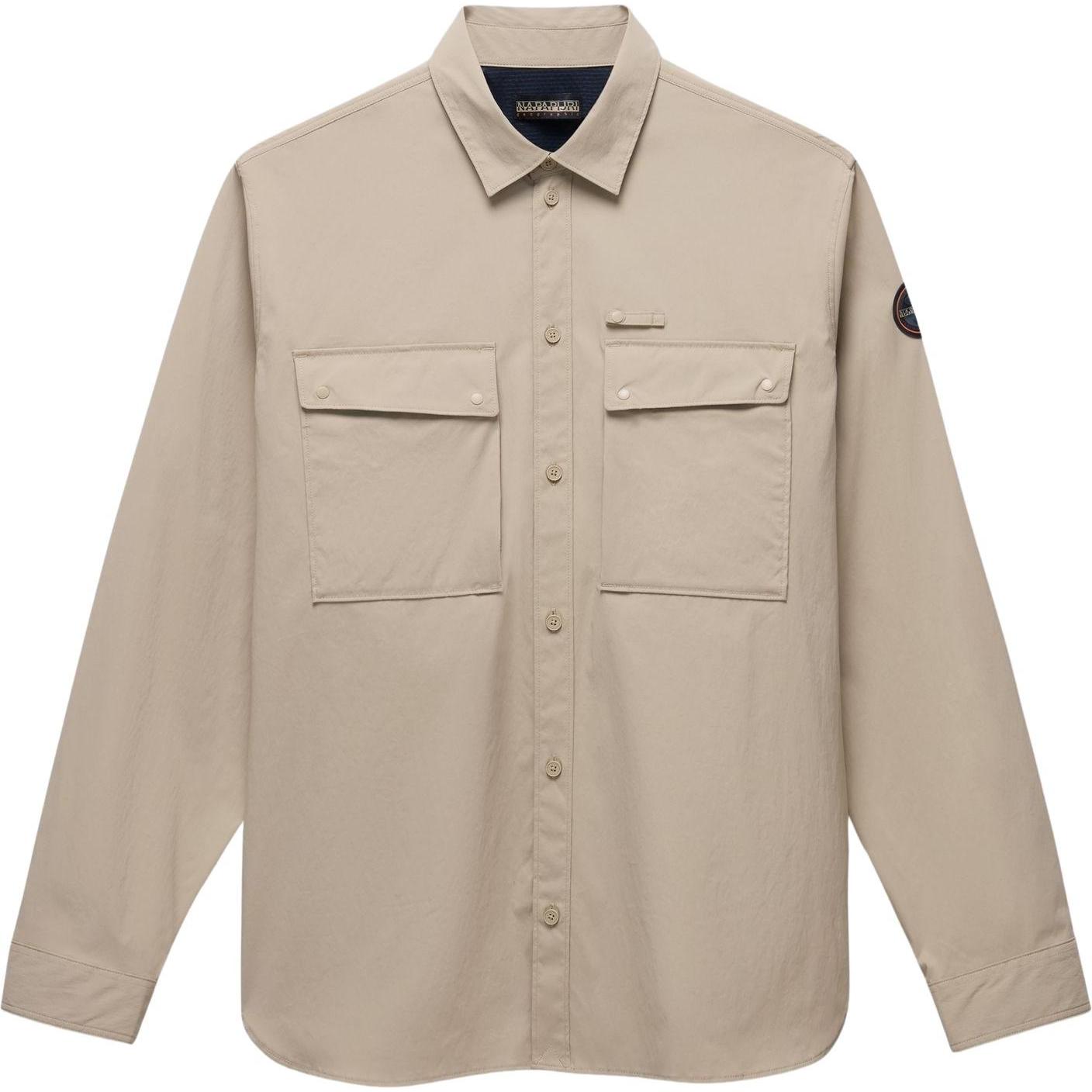 Napapijri, Herren, Hemd, hemd g-bosson, Beige, (L)