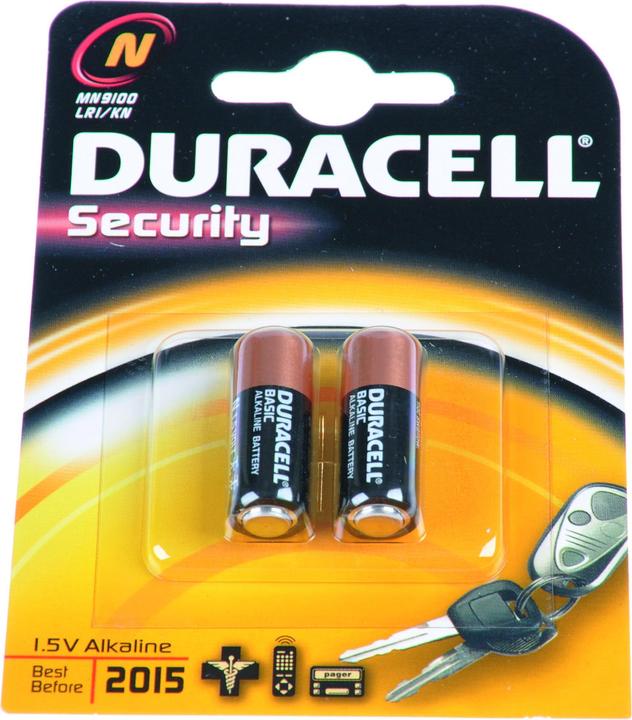 Actual product image Duracell Security MN9100 - Battery for car anti-theft device N (2 pcs., N, 825 mAh)