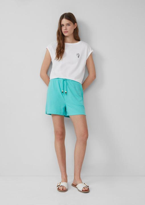 Image du produit s.Oliver Hose Jersey-Shorts mit Elastikbund und Schmuckperlen (34)