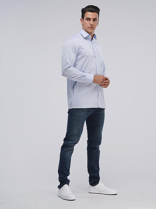 Produktbild Olymp Hemd Luxor blau/ New Kent 1/1 arm Chambray Gr.46 (46)