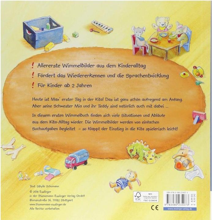 Produktbild Mein allererstes Wimmelbuch: Ein Tag in der Kita (Deutsch, Sibylle Schumann, 2018)