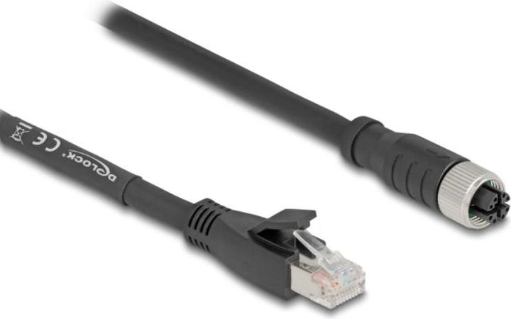 Immagine prodotto Delock Cavo M12 con codice X da presa a 8 pin a spina RJ45 Cat. (S/FTP, CAT5e, 2 m)